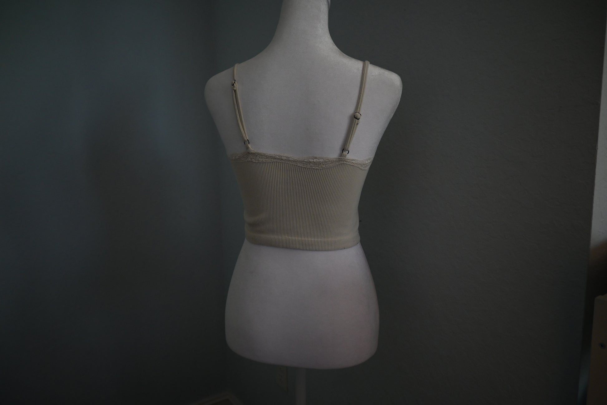 Upcycled Beige Cross Tank WXS