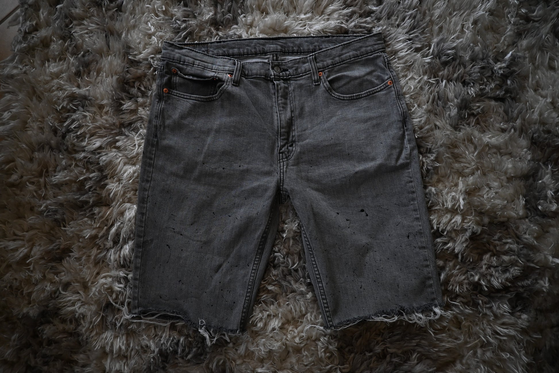X (OOPSIES) Up-Cycled Jean Shorts W38