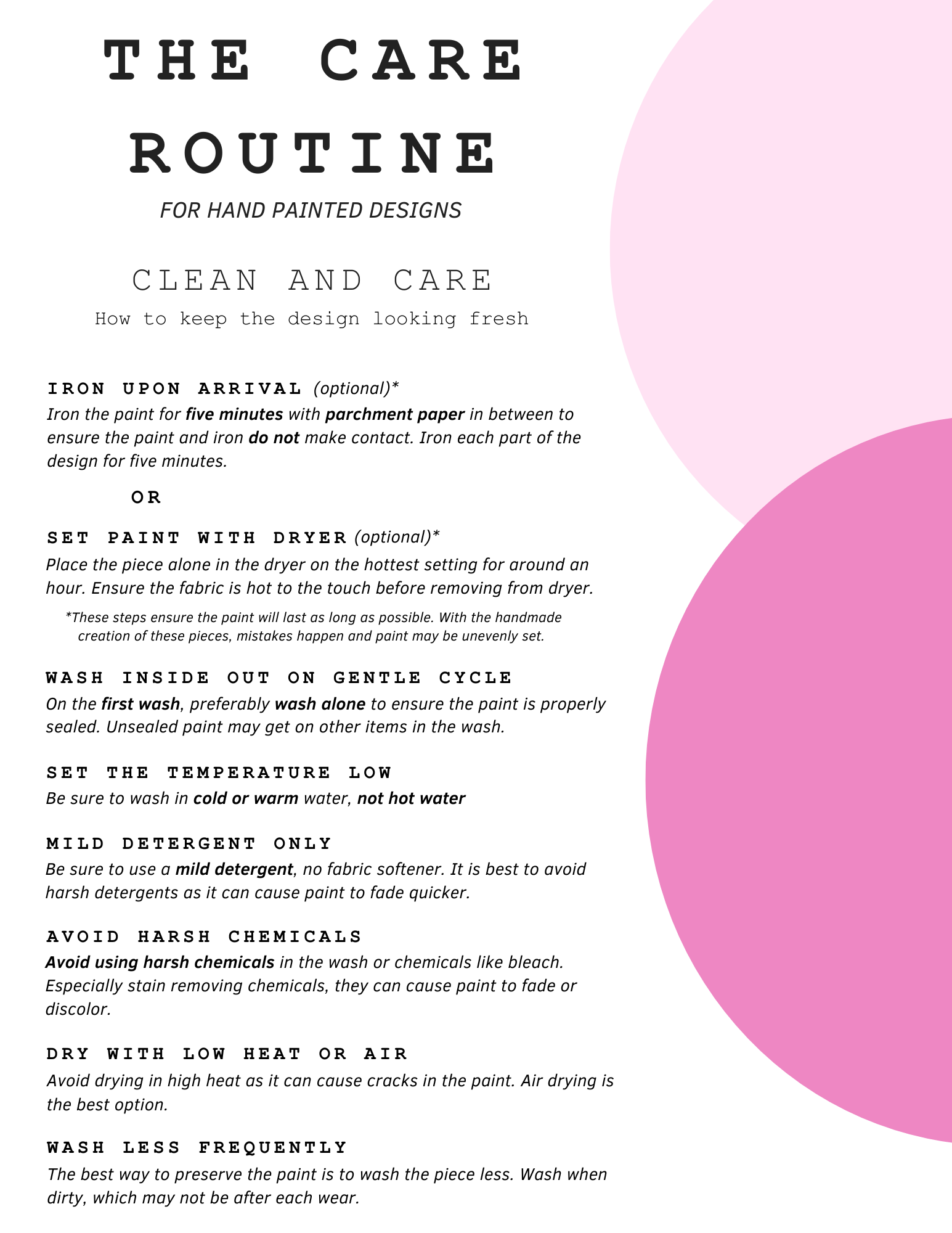 The care routine